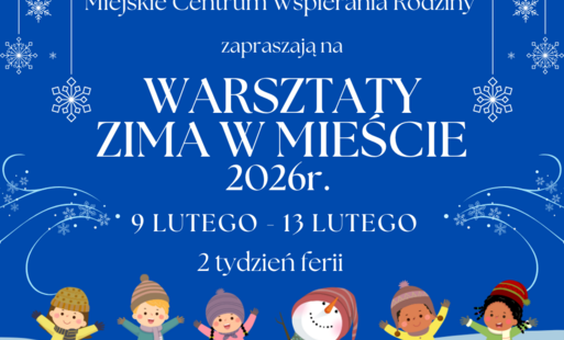 plakat warsztatów zima w mieście